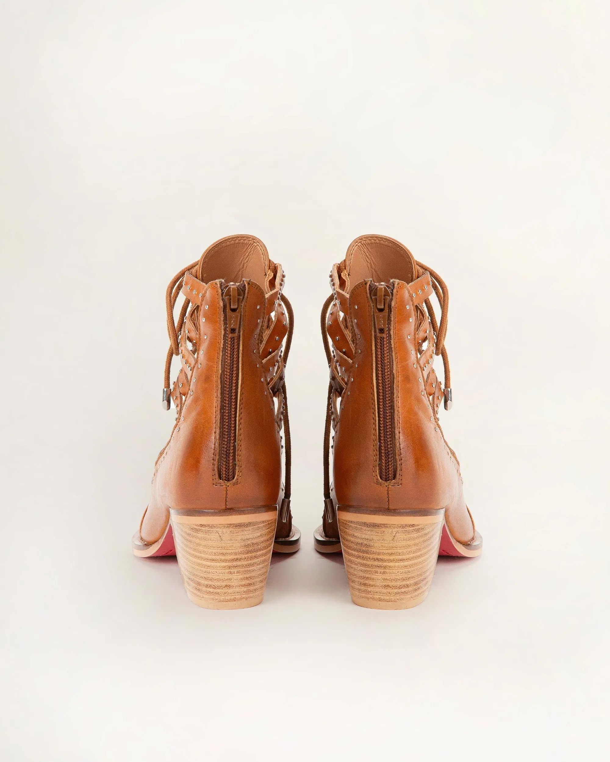 Loyal West Lace Up Booties In Calfskin sold by Myra Bag product image thumbnail 4