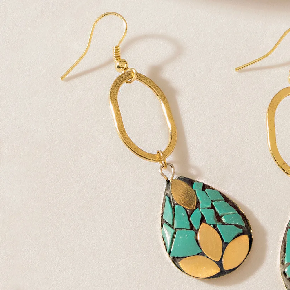 Verdestone Earrings in Desert Teal sold by Myra Bag product image thumbnail 5