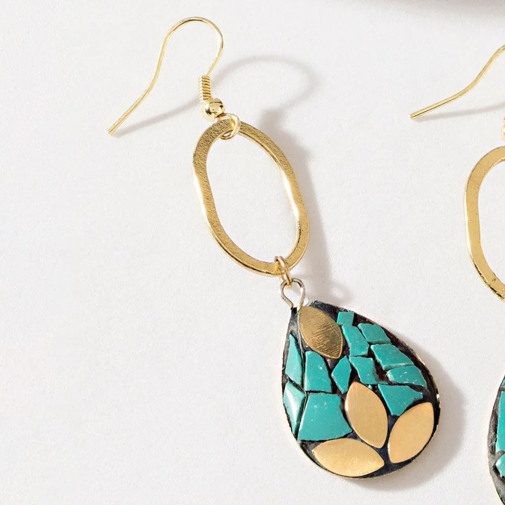 Verdestone Earrings in Desert Teal sold by Myra Bag product image thumbnail 2