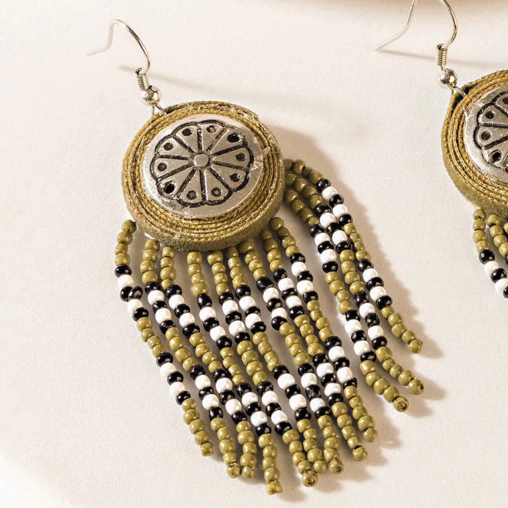 Cheyenne Drop Earrings in Char Black sold by Myra Bag product image thumbnail 2