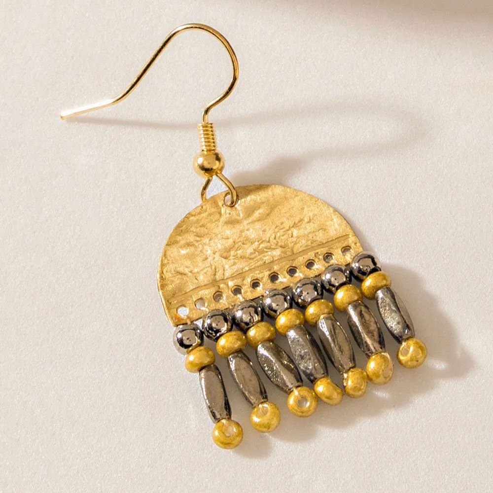 Half Moon Bloom Earrings in Prairie Brass sold by Myra Bag product image thumbnail 2
