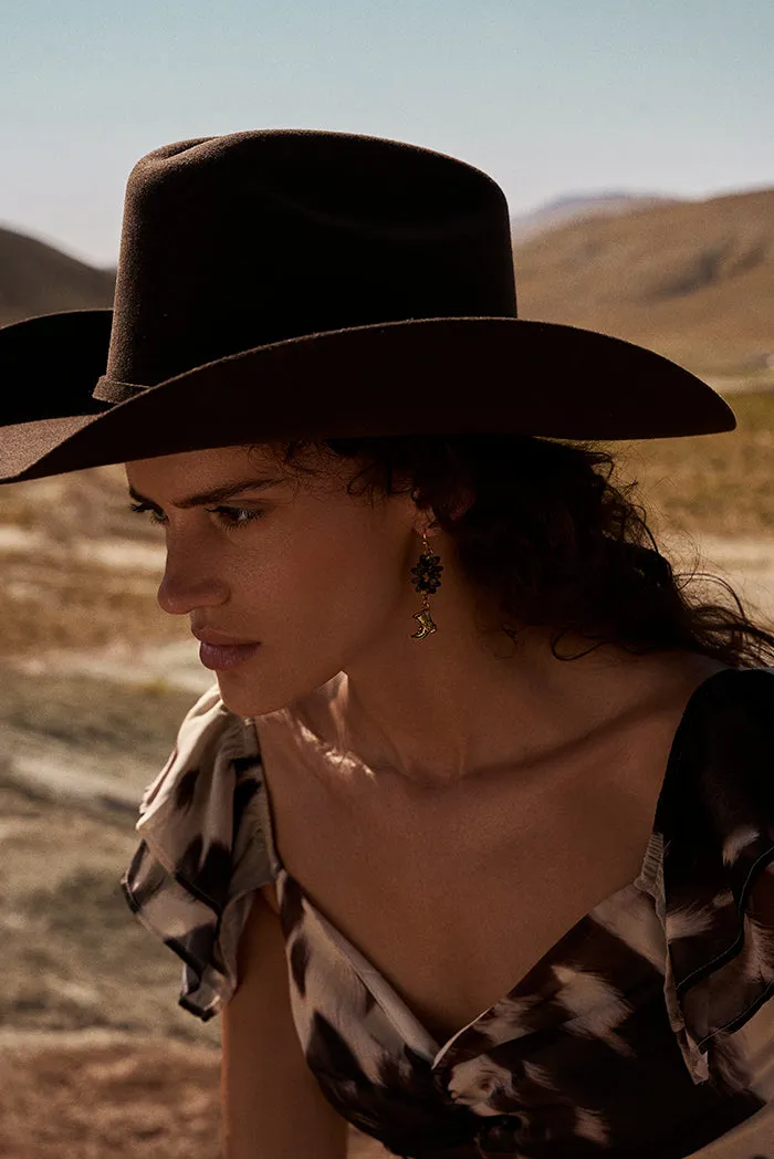 Tiny Trouble Earrings in Midnight Onyx sold by Myra Bag product image thumbnail 3