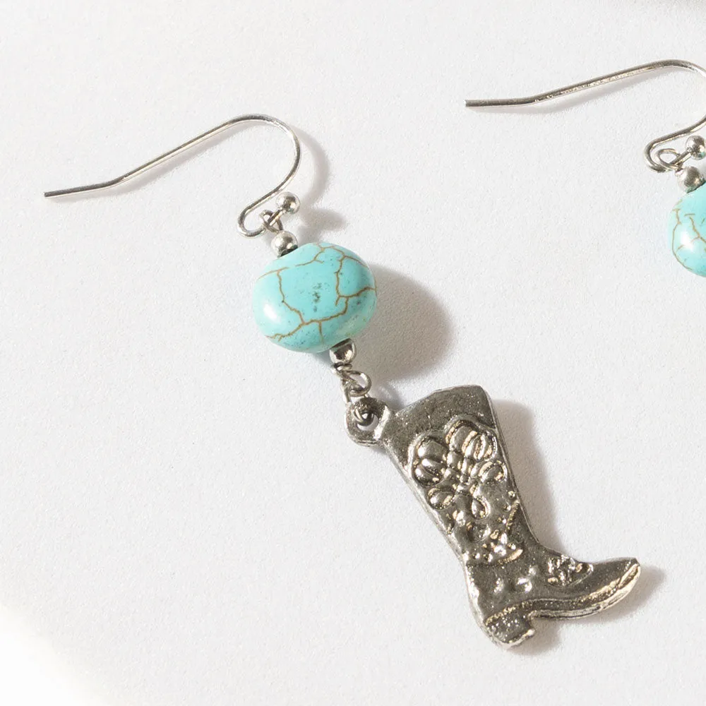 Boots Before Noon Earrings in Sky Teal sold by Myra Bag product image thumbnail 2