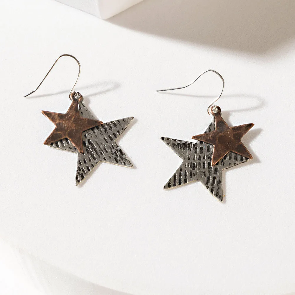 Nova Glimmer Earrings in Moon Silver sold by Myra Bag