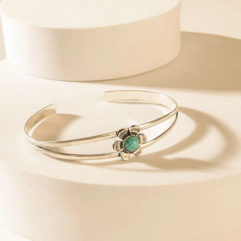 Bloomtrail Cuff in Morning Silver sold by Myra Bag