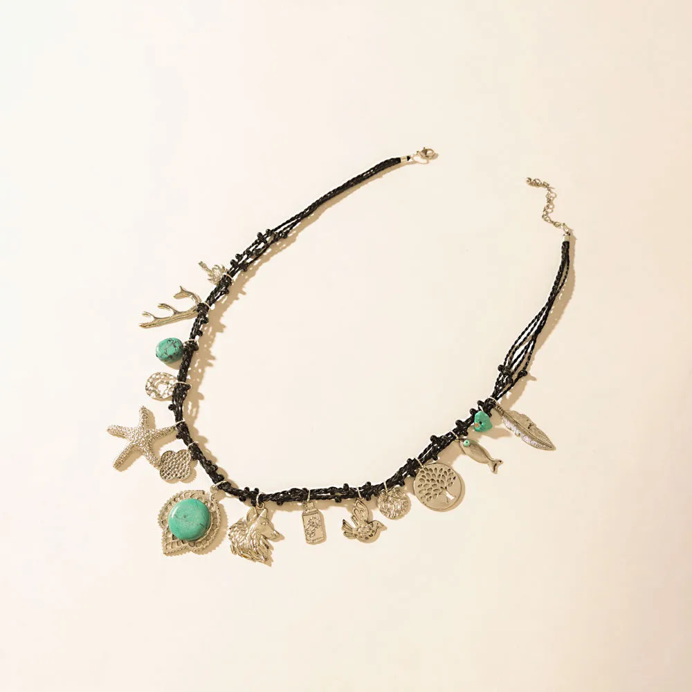 Explorer's Tale Charm Necklace sold by Myra Bag