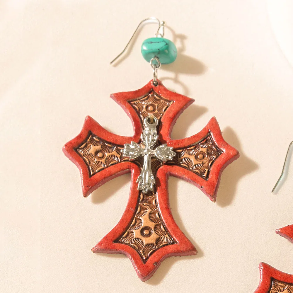 Crimson Cross Earrings sold by Myra Bag product image thumbnail 2