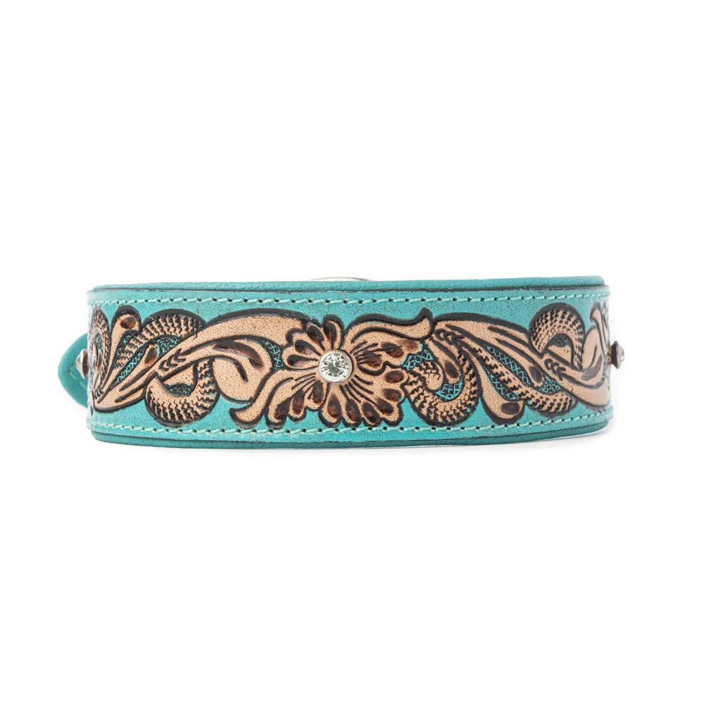 Turquoise Sky Southwest Dog Collar in Turquoise sold by Myra Bag