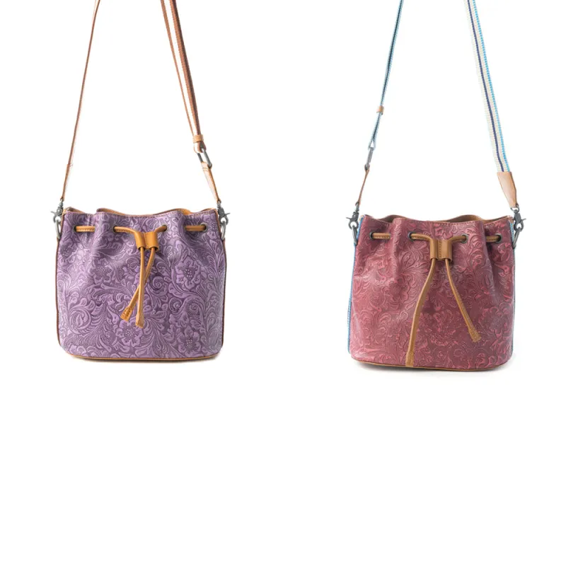 Emberlace Embossed Leather Bucket Bag Variant Combo sold by Myra Bag