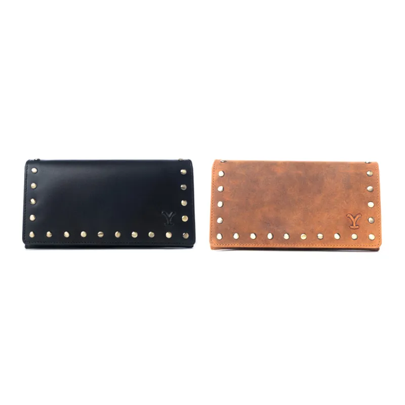 Yellowstone Caldera Leather Wallet with Rivets Variant Combo sold by Myra Bag