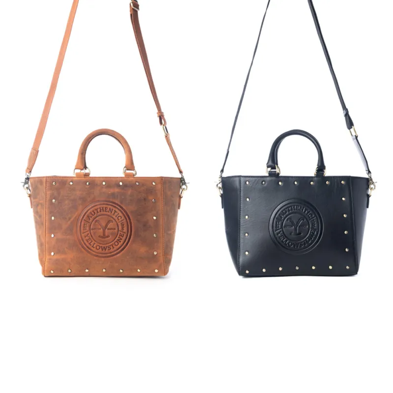 Yellowstone Valley Soul Studded & Embossed Tote Leather Bag Variant Combo sold by Myra Bag