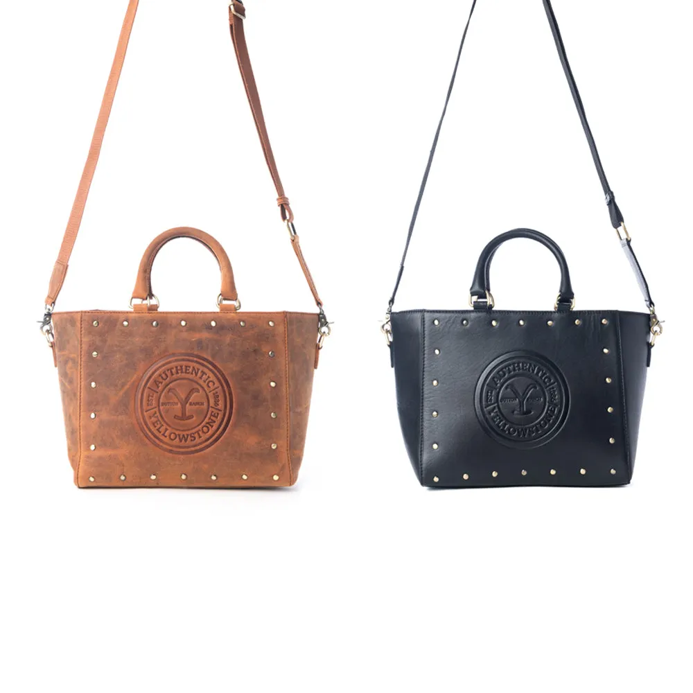 Yellowstone Valley Soul Studded & Embossed Tote Leather Bag Variant Combo sold by Myra Bag