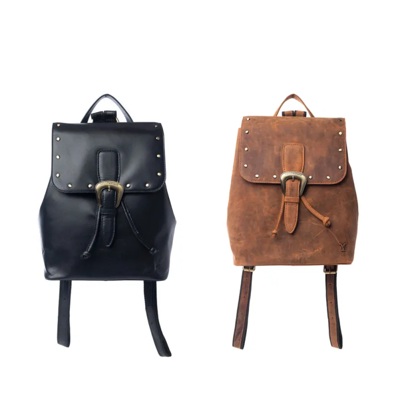 Yellowstone Longhorn Studded Leather Backpack Variant Combo sold by Myra Bag