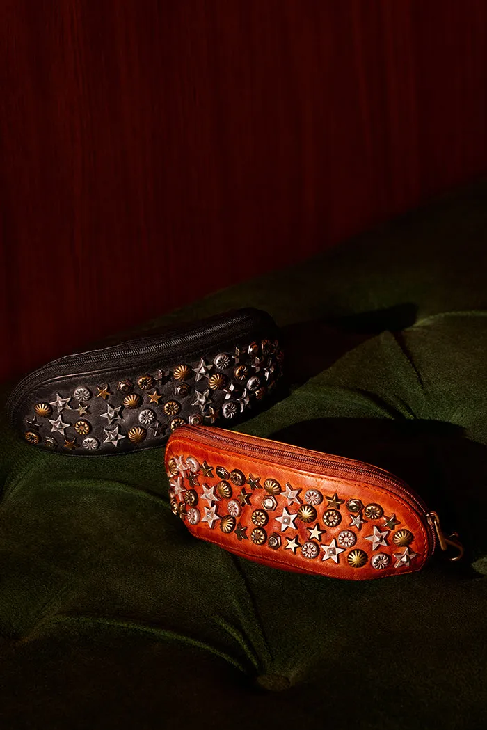 Eclipse Charm Leather Sunglass Case in Midnight Black sold by Myra Bag product image thumbnail 5