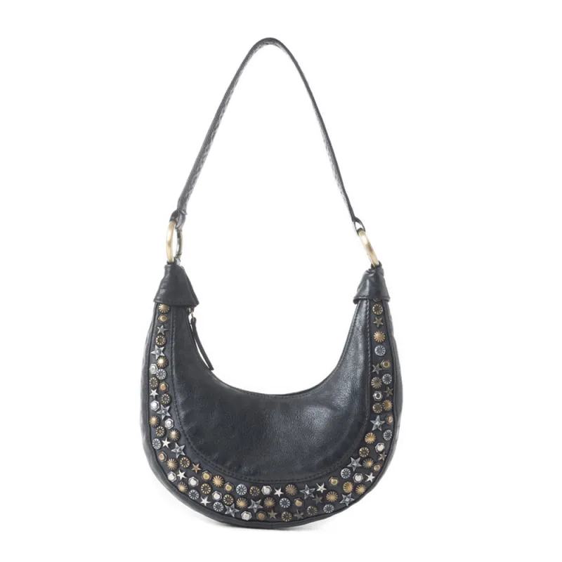 Midnight Mesa Shoulder Bag in Dusty Onyx sold by Myra Bag