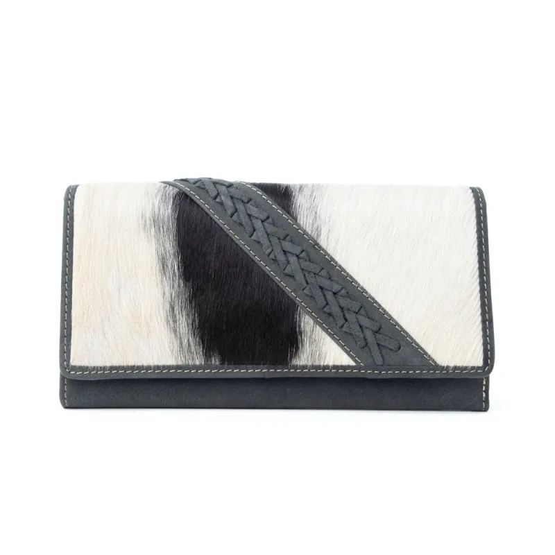 High Noon Eclipse Hairon Leather Wallet in Moonlight Ivory sold by Myra Bag
