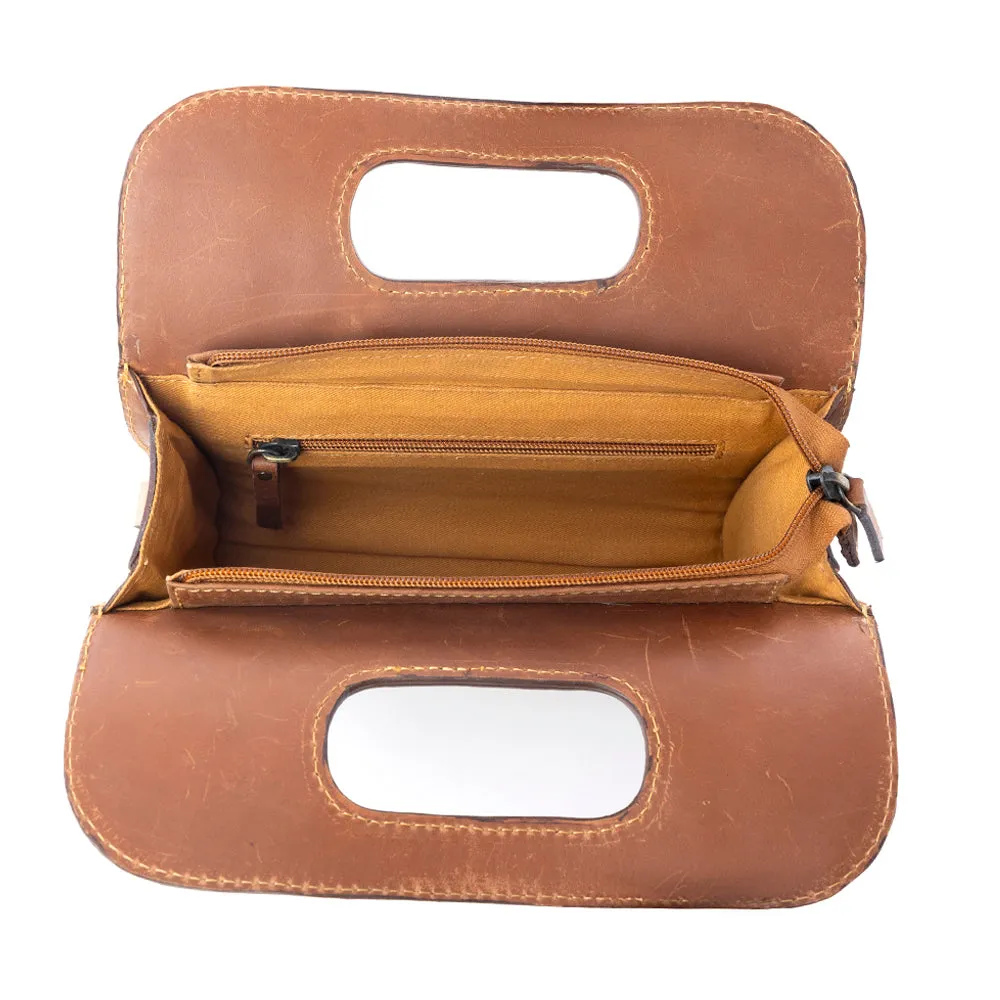 Spirit Bloom Handtooled Leather Bag in Aged Mahogany sold by Myra Bag product image thumbnail 5