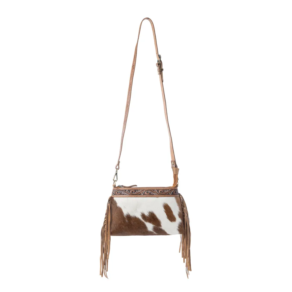 Wild Mirage Hairon Leather Bag with Fringes in Ivory Range sold by Myra Bag product image thumbnail 4