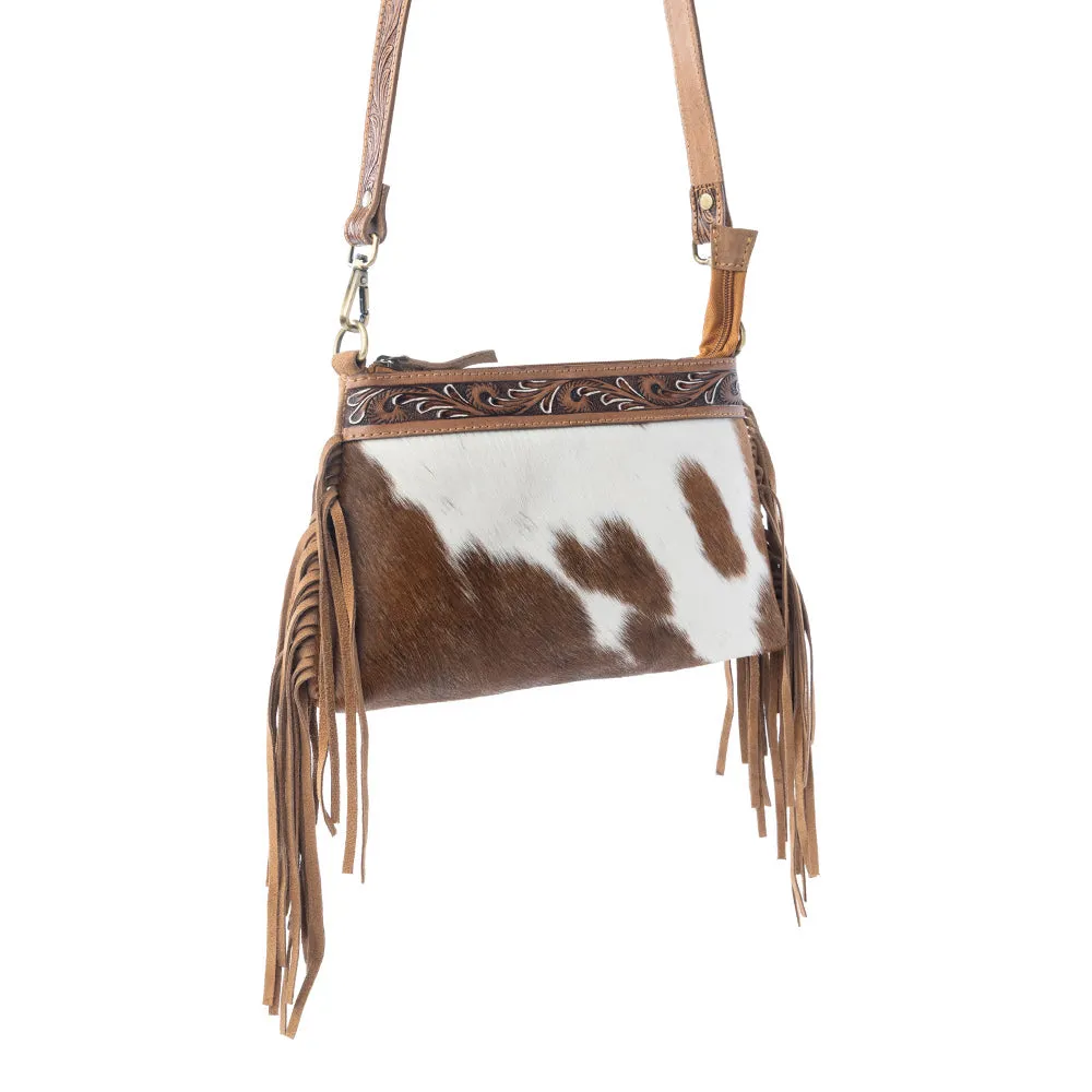 Wild Mirage Hairon Leather Bag with Fringes in Ivory Range sold by Myra Bag product image thumbnail 2