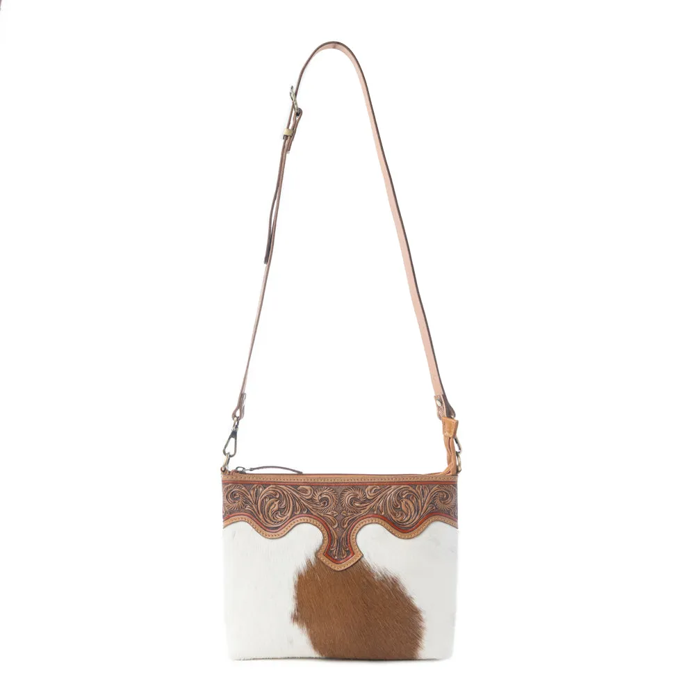Sienna Grace Handtooled Hairon Leather Bag in Western Copper sold by Myra Bag product image thumbnail 4