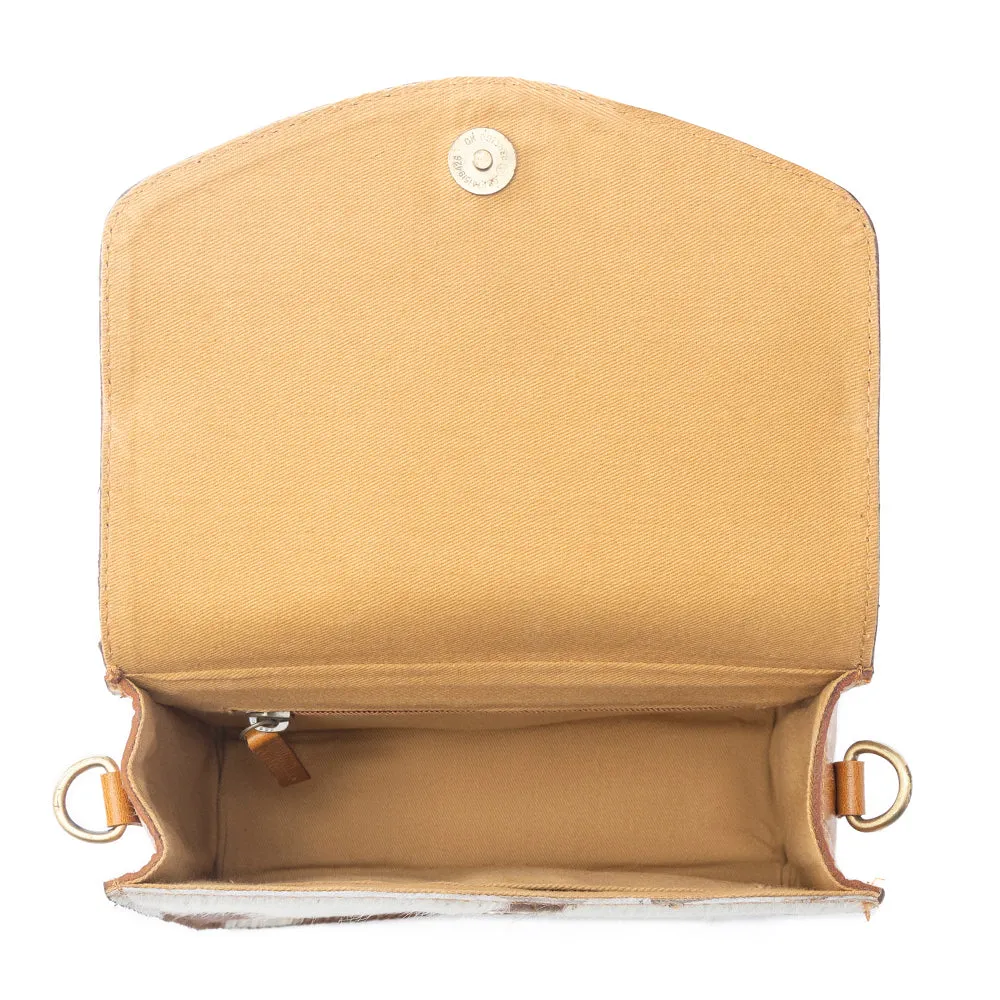 Bridle Blossom Handtooled Hairon Leather Bag in Amber Carve sold by Myra Bag product image thumbnail 5