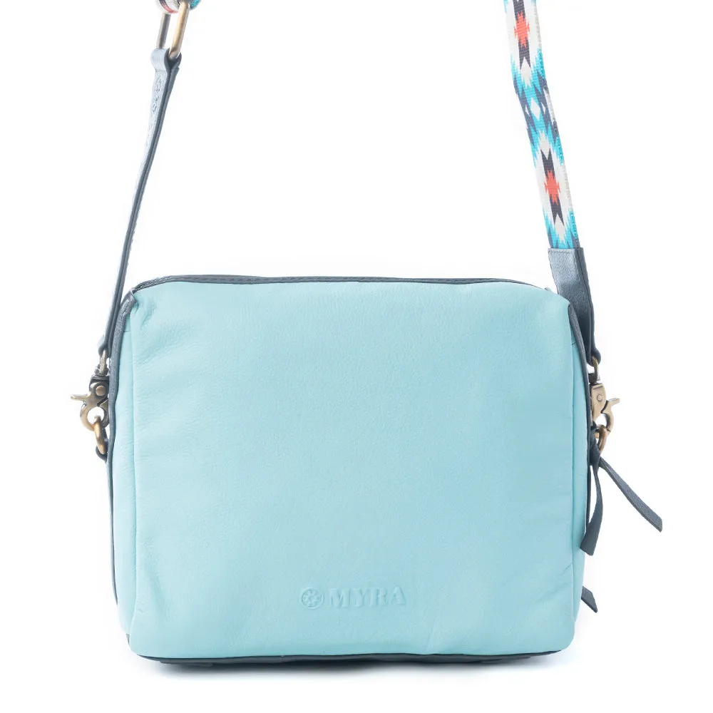 Pueblo Charm Aztec Crossbody Bag in Frontier Blue sold by Myra Bag product image thumbnail 3