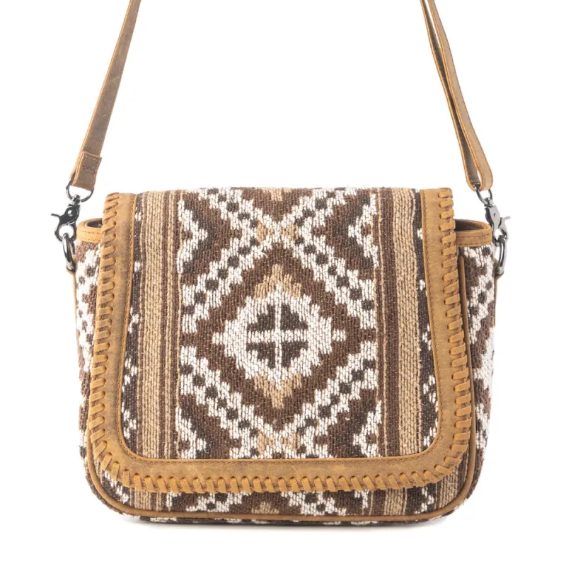 Mesa Crosswinds Woven Shoulder Bag in Canyon Taupe sold by Myra Bag