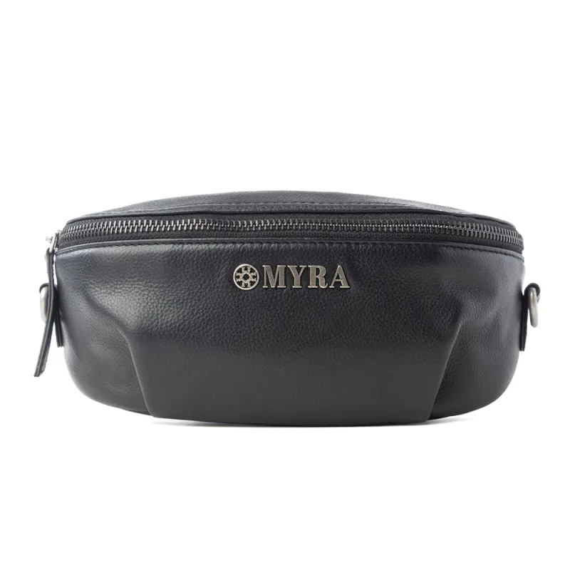 Blackthorn Range Leather Fanny Pack in Sailor Black sold by Myra Bag