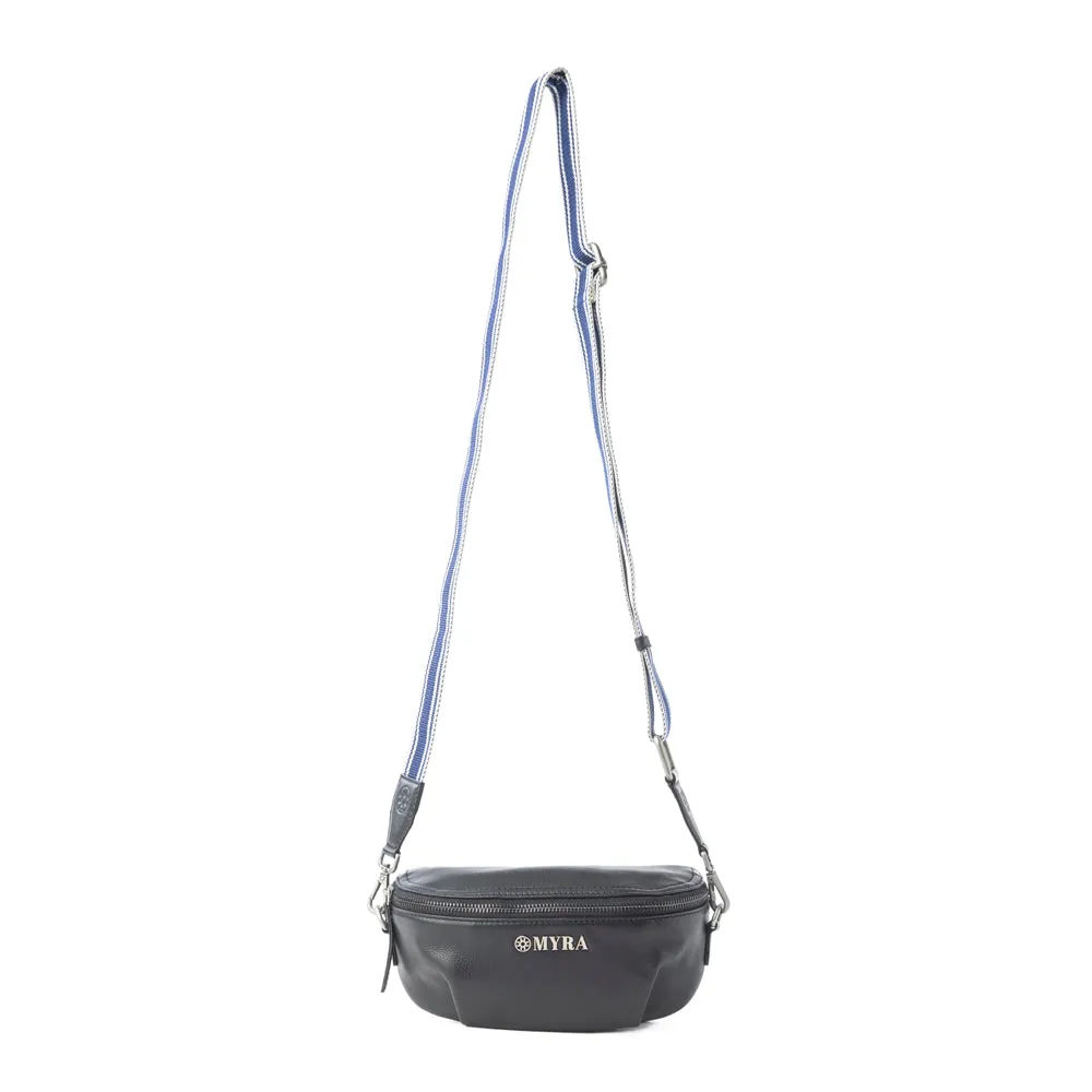 Blackthorn Range Leather Fanny Pack in Sailor Black sold by Myra Bag product image thumbnail 4