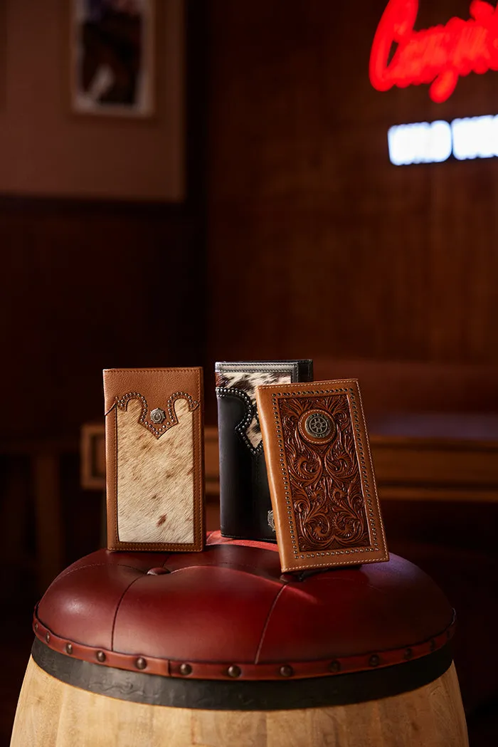 Rustler’s Pride Leather Wallet for Men in Wildhide Oak sold by Myra Bag product image thumbnail 5