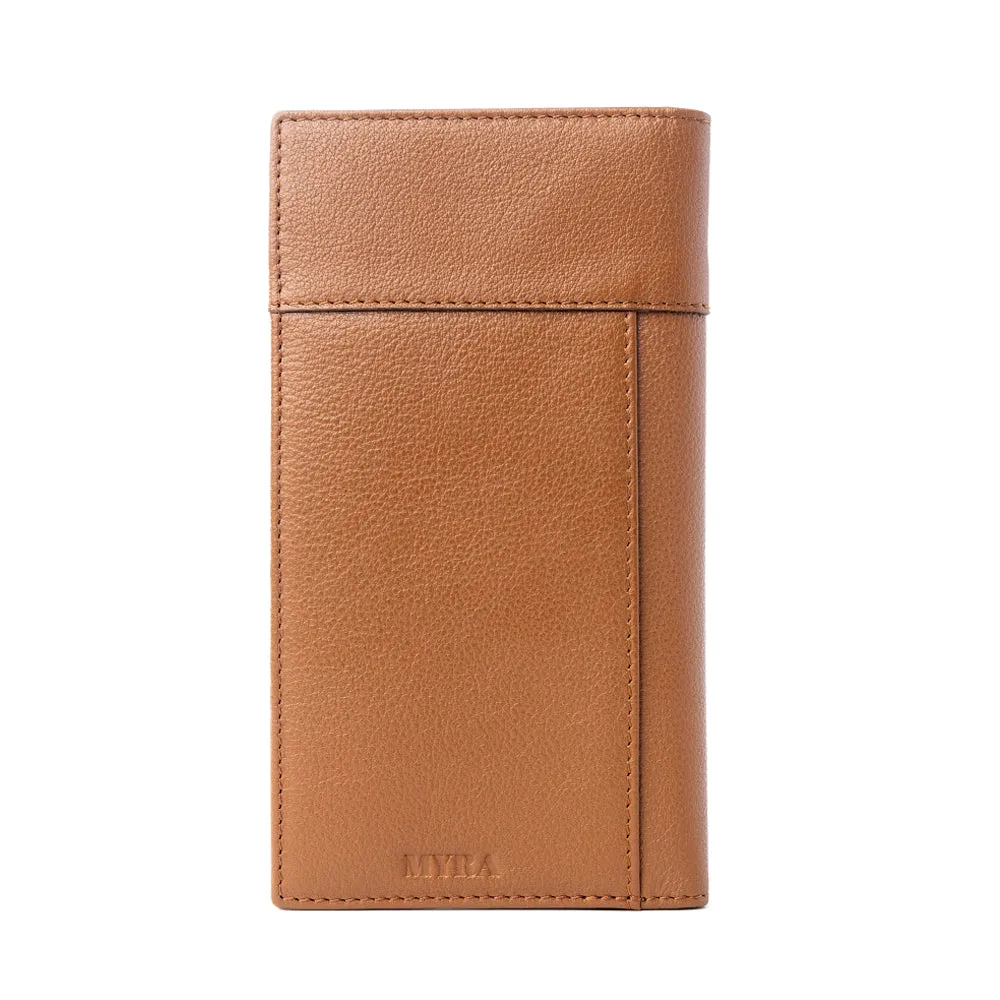 Rustler’s Pride Leather Wallet for Men in Wildhide Oak sold by Myra Bag product image thumbnail 3