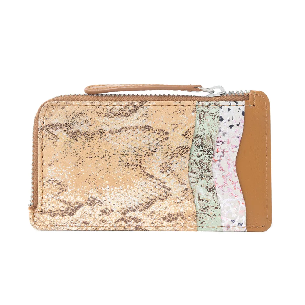 Oasis Gleam Leather Wallet in Sapphire Snake Print sold by Myra Bag product image thumbnail 3