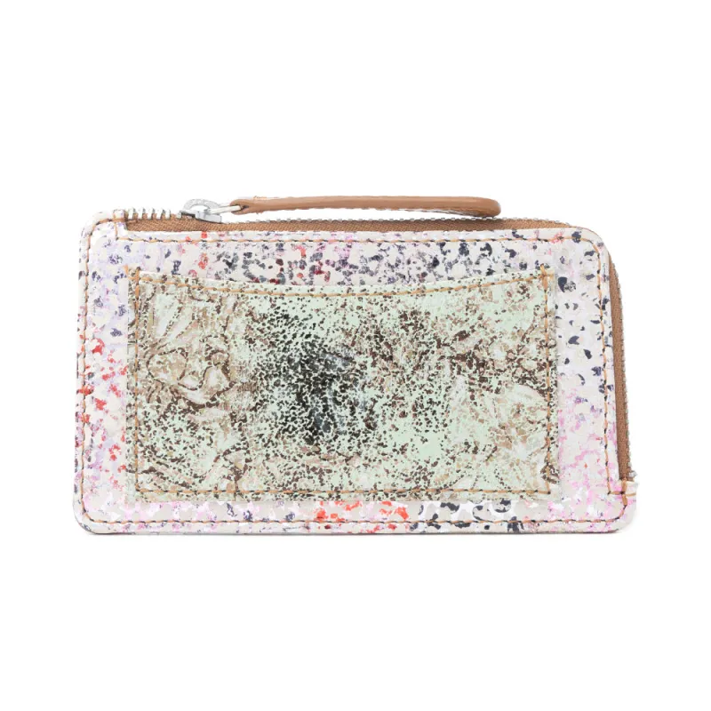 Oasis Gleam Leather Wallet in Sapphire Snake Print sold by Myra Bag