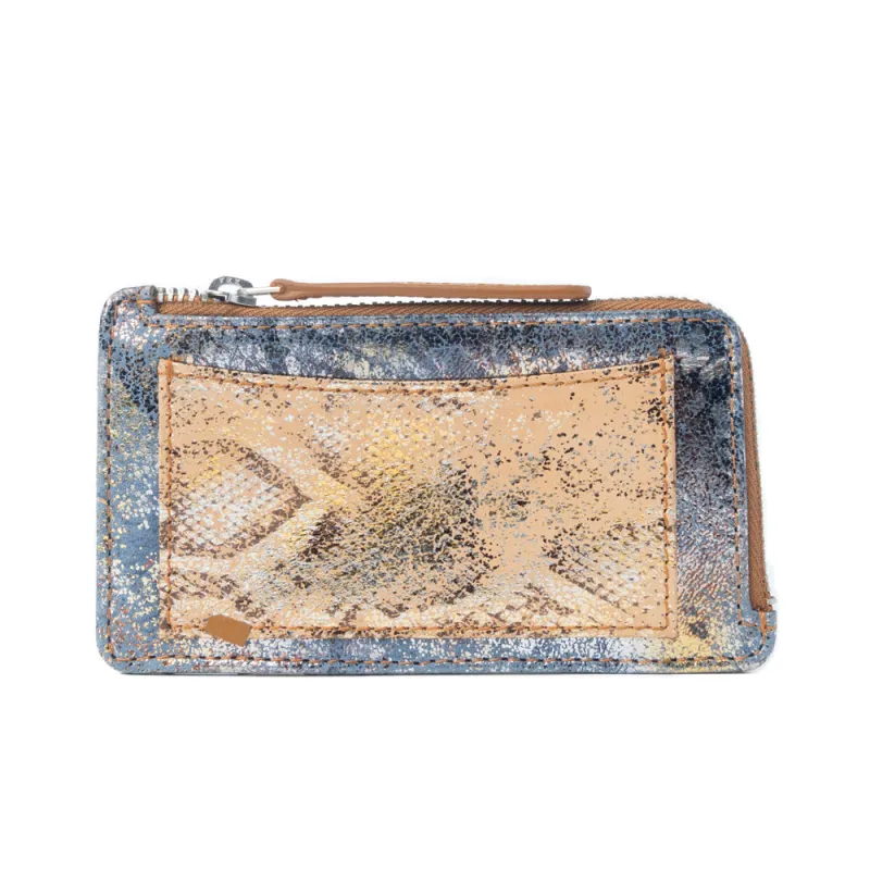 Shadow Celeste Leather Wallet in Frosted Snake Print sold by Myra Bag