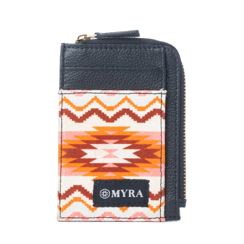 Prism Dawn Leather Credit Card Holder in Mesa Rust sold by Myra Bag