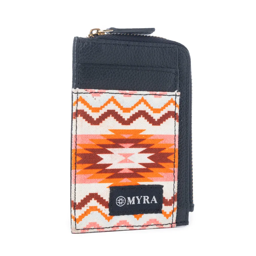 Prism Dawn Leather Credit Card Holder in Mesa Rust sold by Myra Bag product image thumbnail 2
