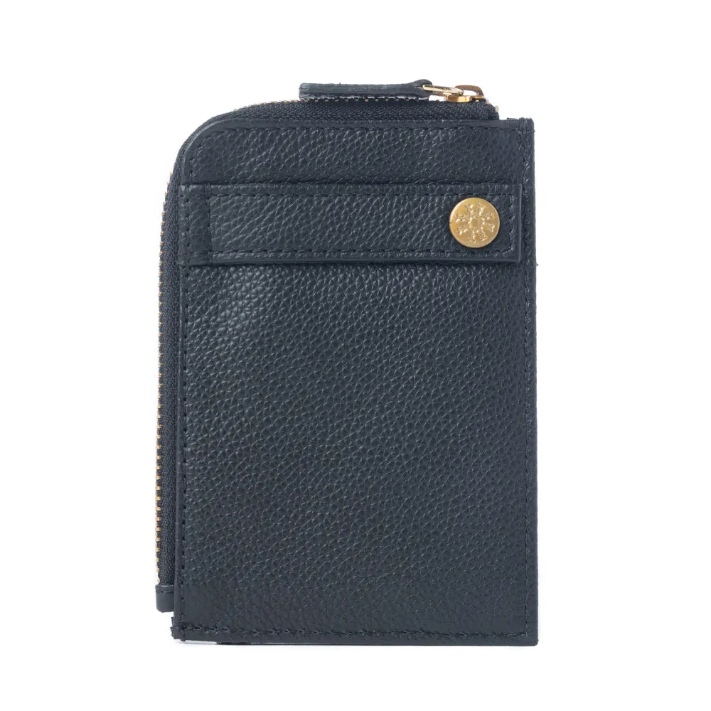 Shadow Paisley Leather Credit Card Holder in Midnight Paiseley sold by Myra Bag product image thumbnail 3