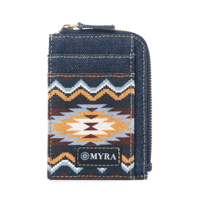 Nava Indigo Credit Card Holder in Vintage Denim sold by Myra Bag