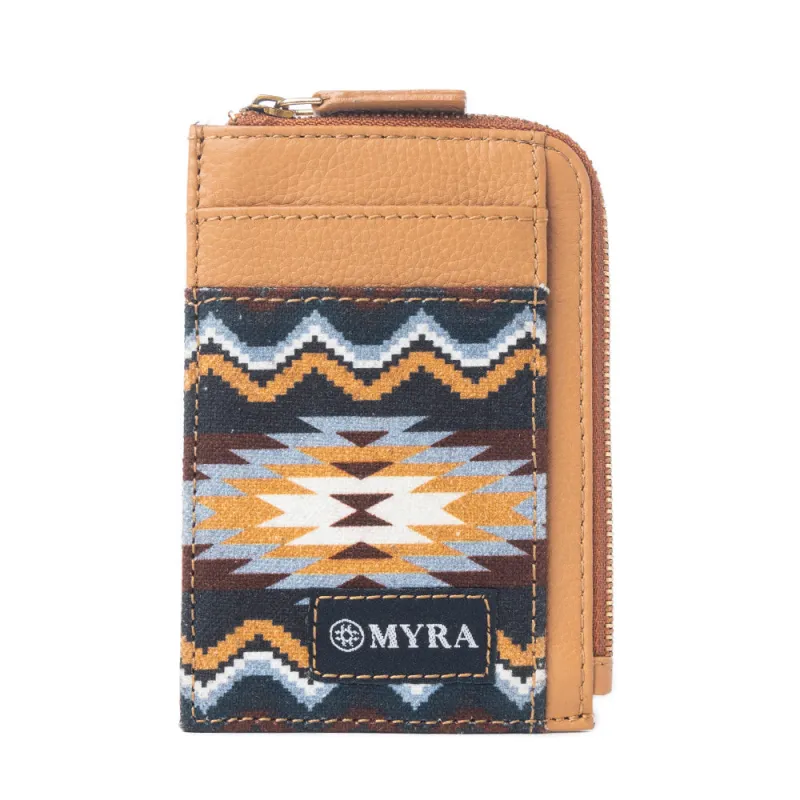 Urban Prairie Leather Credit Card Holder in Golden Rust sold by Myra Bag