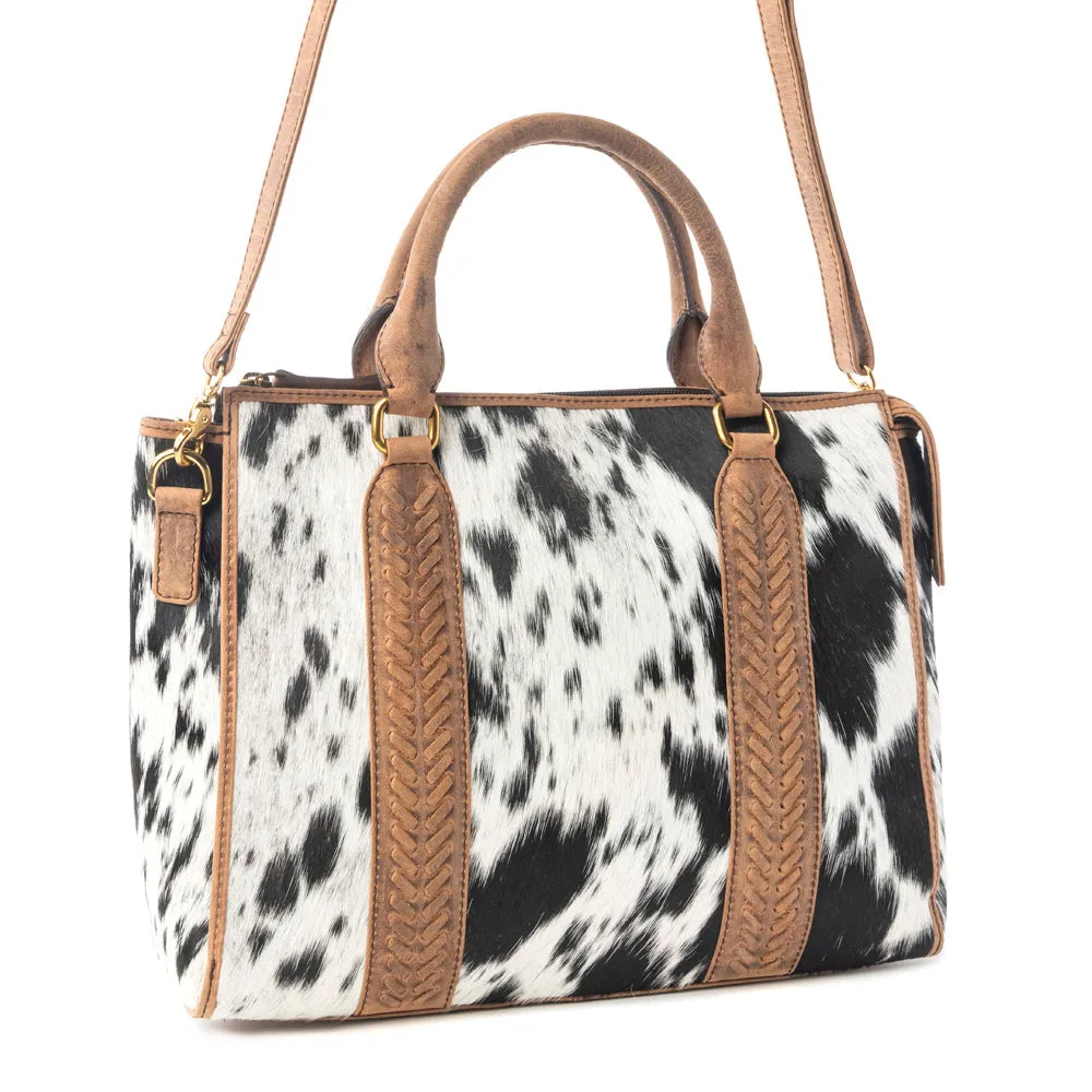 Speckled Range Hairon Leather Concealed Carry Bag in Arctic Storm sold by Myra Bag product image thumbnail 2