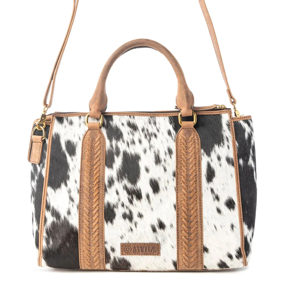 Speckled Range Hairon Leather Concealed Carry Bag in Arctic Storm sold by Myra Bag product image thumbnail 3