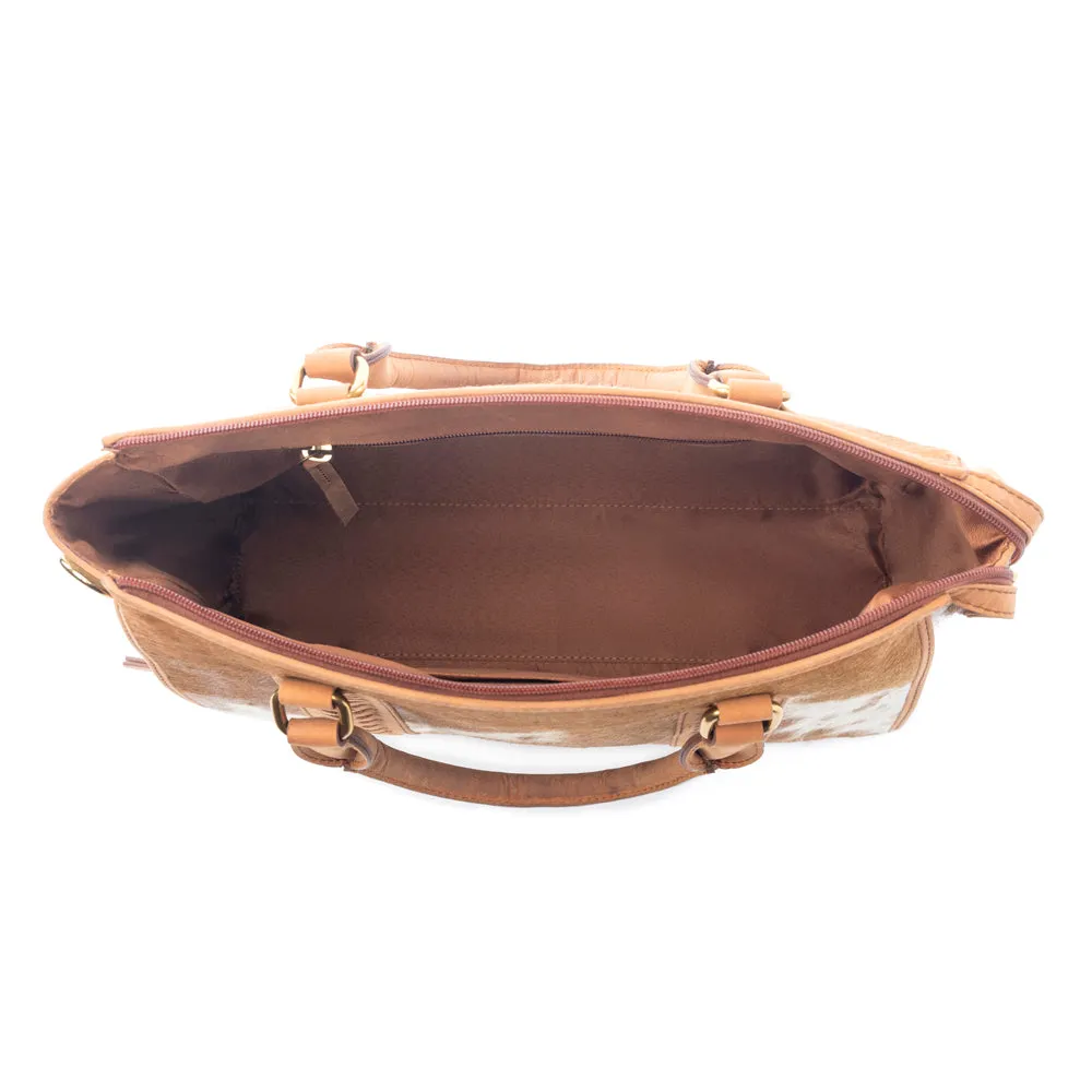 Sierra Fawn Hairon Leather Concealed Carry Bag in Ivory Tan sold by Myra Bag product image thumbnail 5