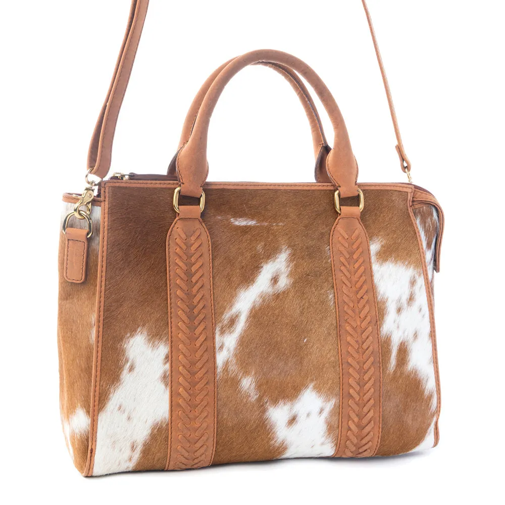 Sierra Fawn Hairon Leather Concealed Carry Bag in Ivory Tan sold by Myra Bag product image thumbnail 2