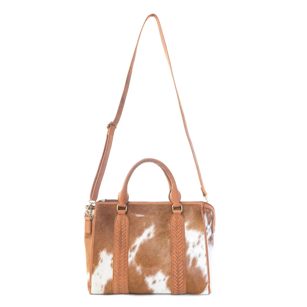 Sierra Fawn Hairon Leather Concealed Carry Bag in Ivory Tan sold by Myra Bag product image thumbnail 4