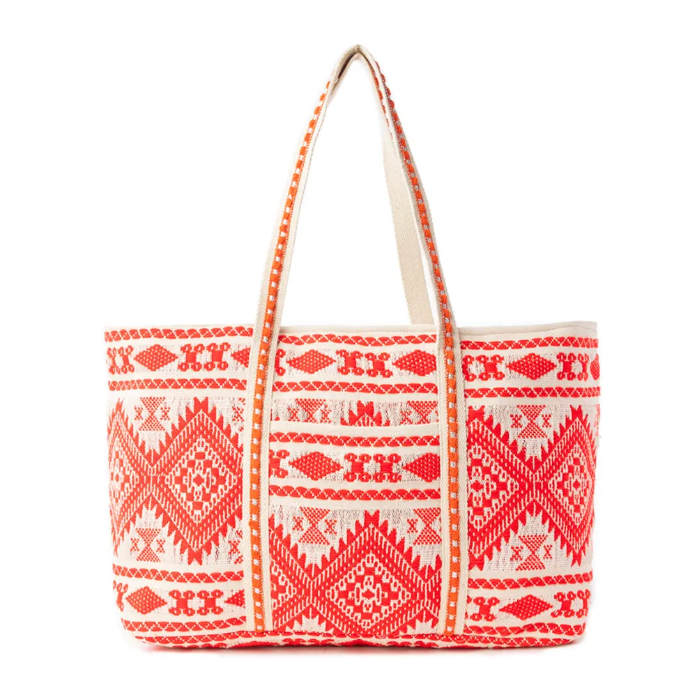 Crimson Caravan Weekender Bag in Festival Red sold by Myra Bag product image thumbnail 3