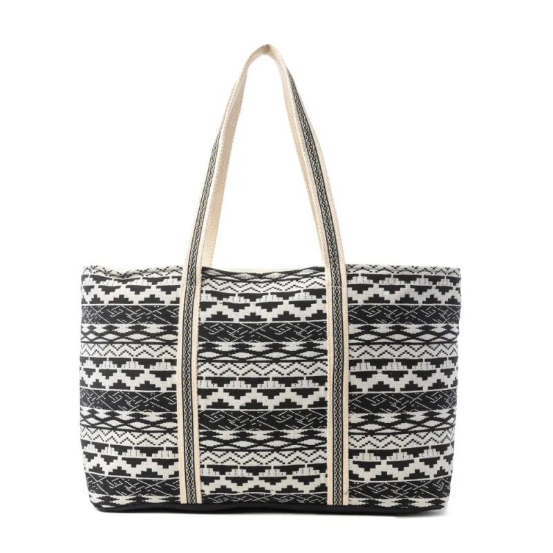 Nocturne Mesa Weekender Bag in Midnight Ivory sold by Myra Bag