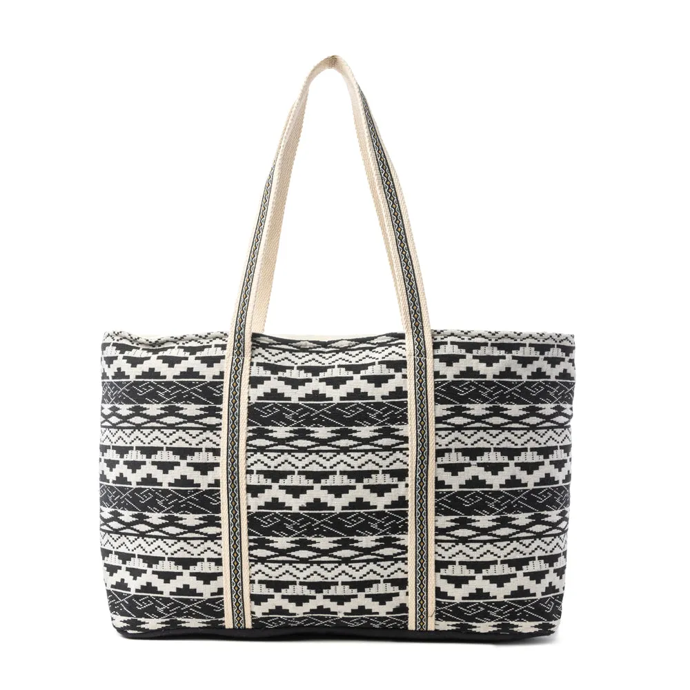 Nocturne Mesa Weekender Bag in Midnight Ivory sold by Myra Bag