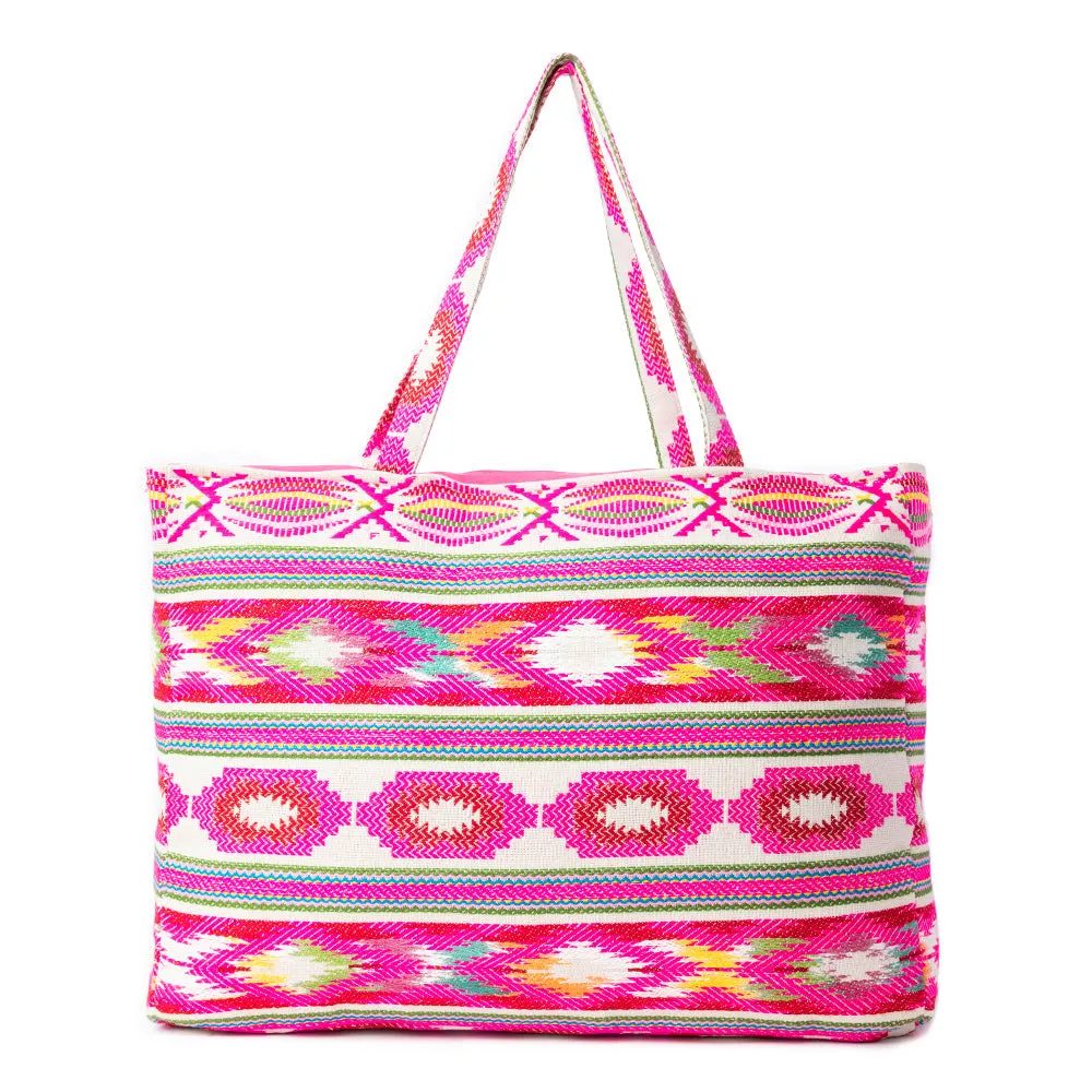 Carnival Dawn Weekender Bag in Neon Fuchsia sold by Myra Bag product image thumbnail 3