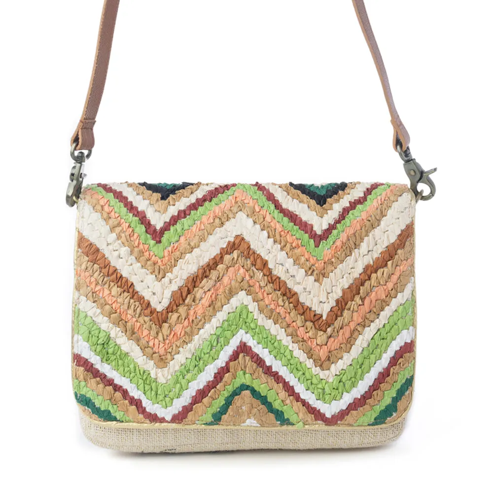 Chevron Valley Crossbody Bag in Spring Glow sold by Myra Bag