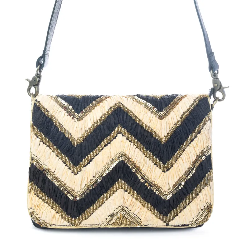 Velvet Ember Crossbody Bag in Golden Shadow sold by Myra Bag